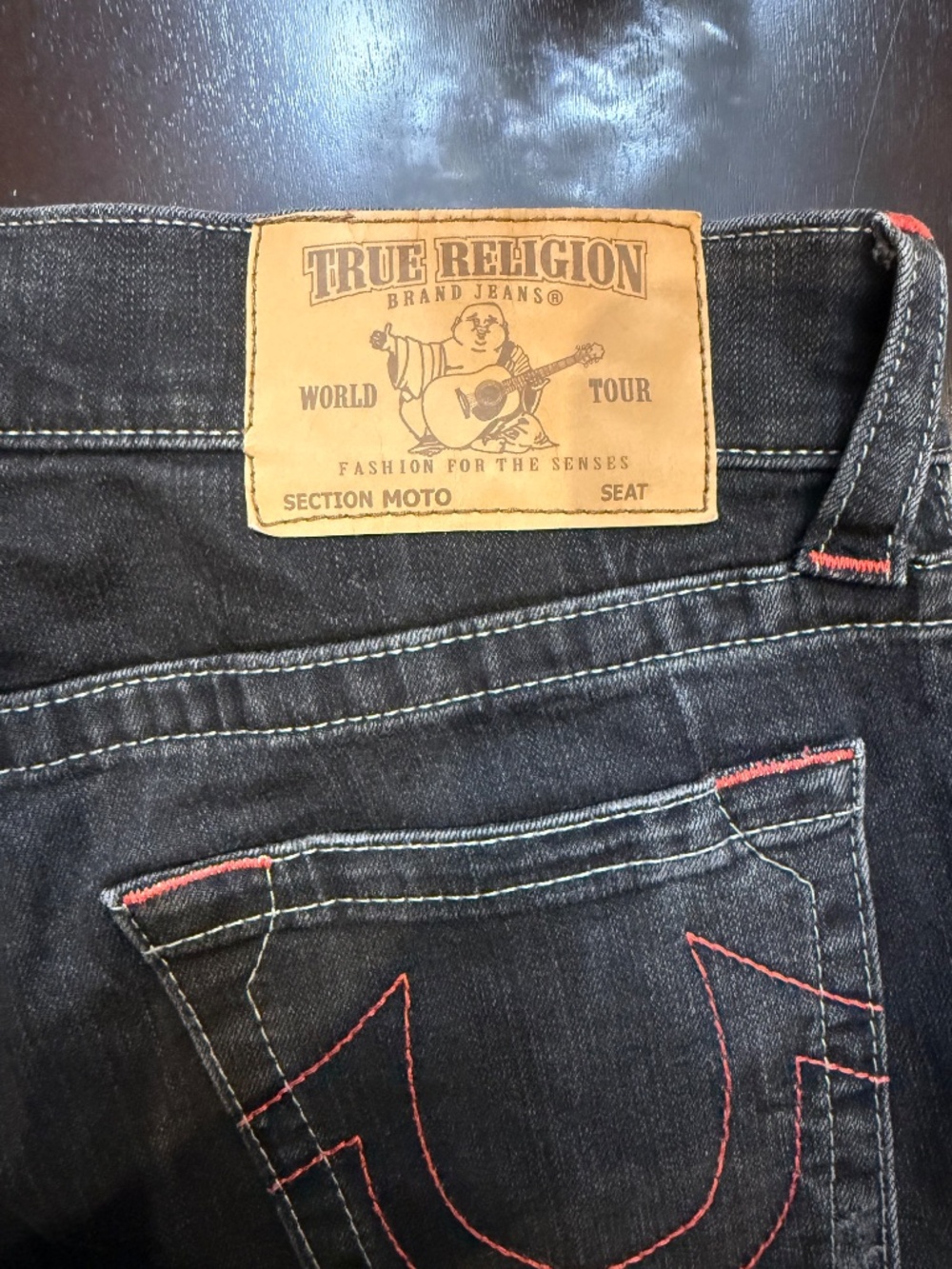 Men’s True Religion Black Jeans “Moto” Style - Picture 3 of 4